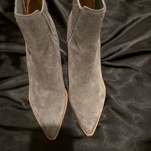 Marc Fisher Gray Suede Ankle Booties